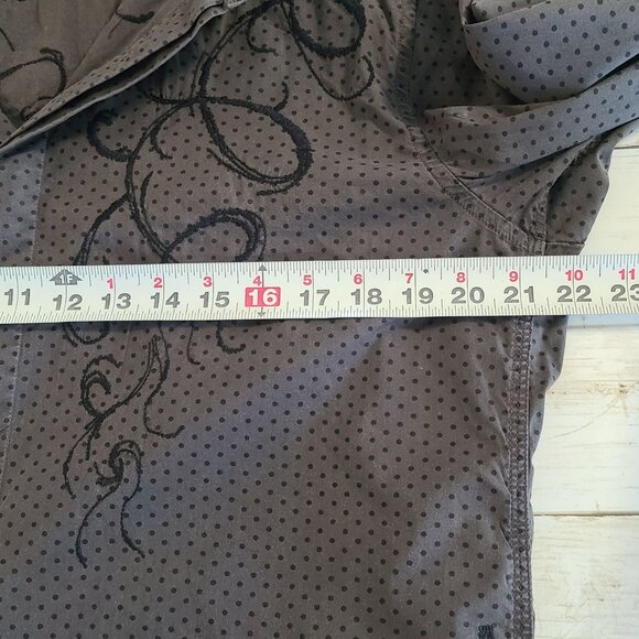 Vintage Diesel Mens Long Sleeve Shirt Gray Embroidered Sun Fade Grunge Lg - Picture 6 of 9